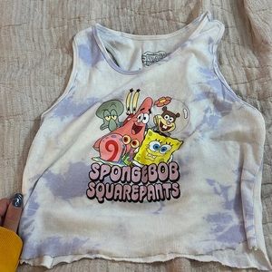 spongebob tie dye crop top